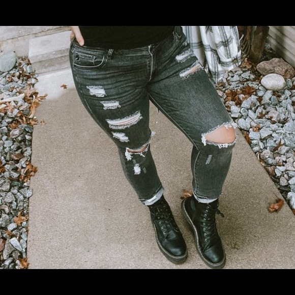 MID RISE KanCan Super Skinny Jeans - Black size 15/31 - Picture 2 of 8